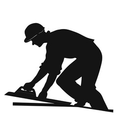 Obraz premium Carpenter cutting board silhouette