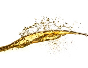 Golden Liquid Splashing into Airy Wave Patterns