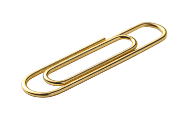A golden paper clip stationery office supplies