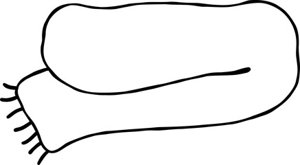 Folded Blanket Outline Hand Drawn