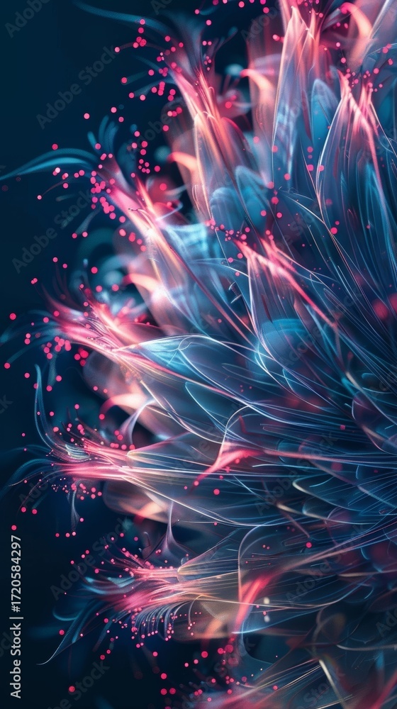 Poster a dazzling display of abstract fireworks crafted with precision and geometry for a truly unique expe