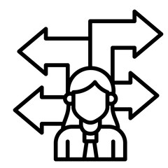 Decision Making  Icon Element For Design	