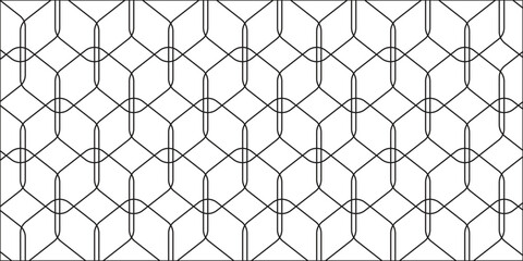 The geometric pattern by rhombuses. Seamless vector background. Black and white texture