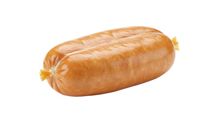 Smoked sausage in plastic packaging ready to eat.