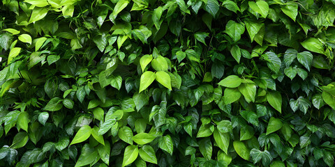 Lush Green Leaf Wall Texture,  Nature Background