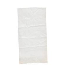 Wrinkled Paper Receipt, Isolated PNG, Vintage Junk Journal Ephemera, Faded Vintage Paper Note