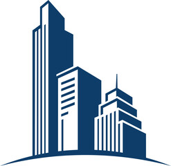 Modern city skyline, showcasing sleek architecture and urban development in a minimalist design