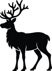 Elegant reindeer silhouette for your winter designs