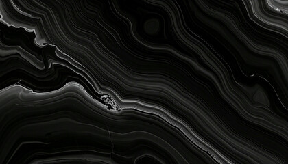 Abstract Black Marble Texture Background.