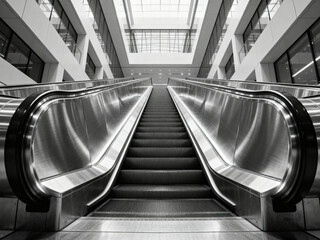 escalator in subway station