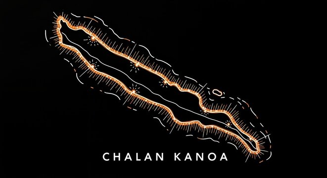 Map Visualization, Chalan Kanoa, Saipan, Graphic Design, Digital Art