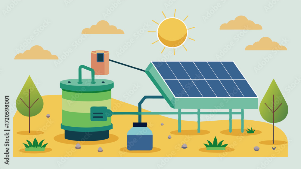 Poster a solarpowered composting system that uses heat from the sun to speed up decomposition while minimiz