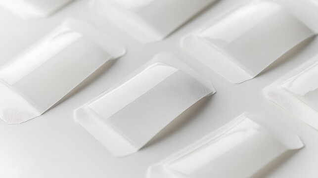 White Folders with Paper Inserts on a Clean White Background in Overhead Shot