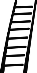 DIY Ladder Doodle Silhouette Vector Hand Drawn Simple
