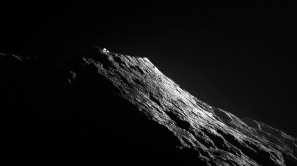 Asteroid mountain landscape