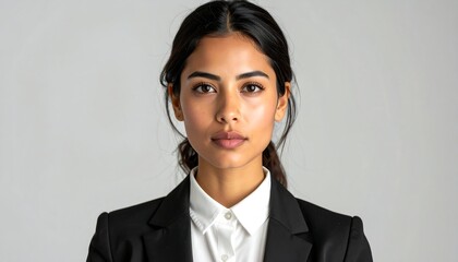 Portrait of serious woman