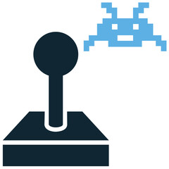 Retro game icon vector. Perfect for gaming, entertainment, and nostalgic themes. A simple, clear symbol representing a classic video game with a retro, pixelated feel.