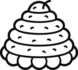Multiple Beehives Doodle Graphic