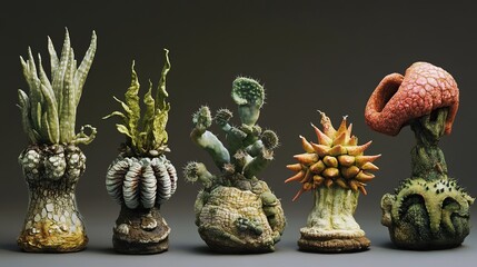 Unusual, rare prehistoric succulent plants 