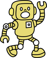 funny cartoon Robot