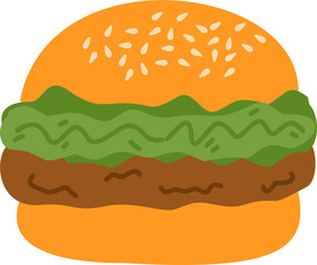 Hamburger Chicken Burger, Crispy chicken burger