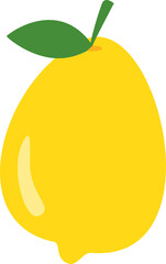 Lemon Fruit Illustration, Lemon yellow fresh