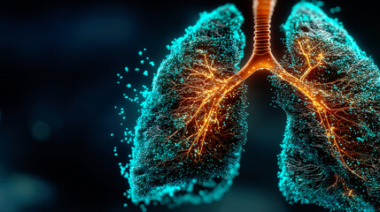 Human Lung Anatomy, Bronchial Tubes, Pulmonary Alveoli Air Sac, Respiratory System Breathing
