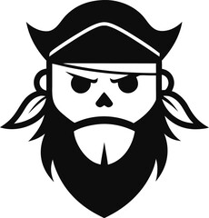 Printable Pirate Face Mask with Bandana for Kids