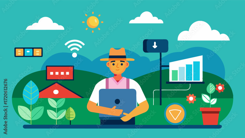 Poster a virtual farm management platform enhanced by ai allows farmers to remotely monitor and control var