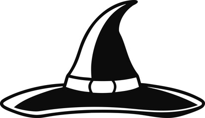 Pointed Witch Hat for Halloween Sketch