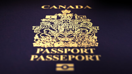 Camera pans over cinematic Canadian Passport
