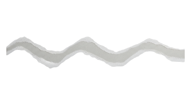 A single handpainted gray wavy line with a soft textured watercolor brush stroke effect.