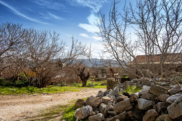 Kyzikos Ancient City ruins in Erdek Town of Turkey