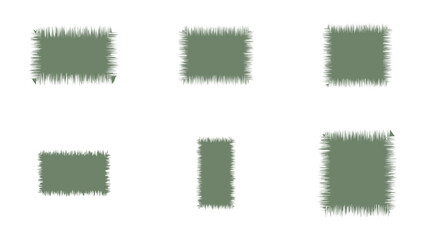 Blank Green Jagged Rectangle Frame