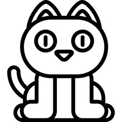 Cat flat vector illustration