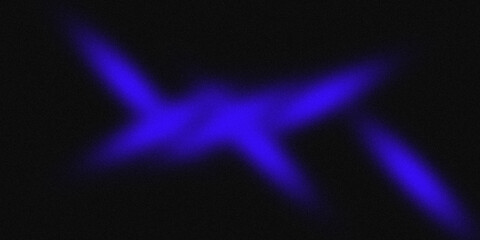 Blue Glowing Abstract Light Streaks on Black Background – Futuristic Gradient Noise Texture for Digital Design and Visual Effects. Branding, Banner, Poster, Copy Space