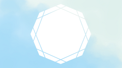 冷たい色の八角形水彩背景