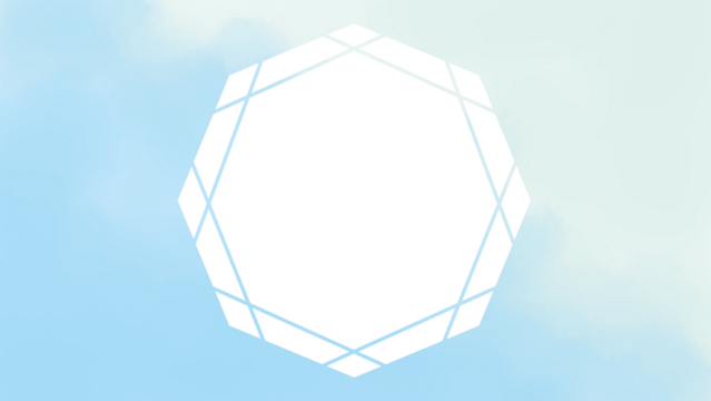 冷たい色の八角形水彩背景