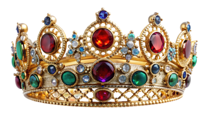 golden crown isolated on white