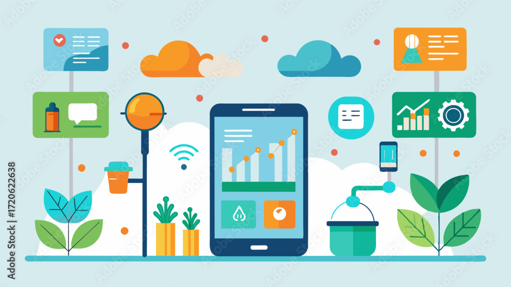 Poster a smartphone app that allows farmers to remotely track and analyze crop progress and make adjustment