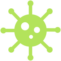 Obraz premium green silhouette bacteria icon
