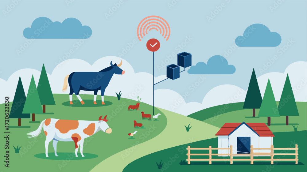 Poster a virtual fence system that uses gps technology to monitor and control livestock movement within a d