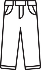 Simple outline drawing of a pair of pants