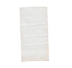 Authentic Vintage Wrinkled Receipt Paper Scan, Real Ephemera Clipart