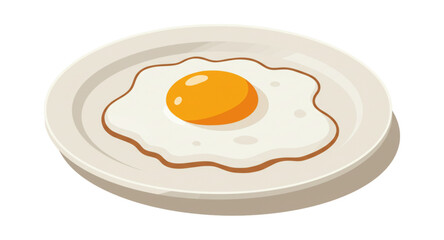 fried egg on white plate