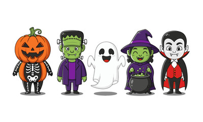 Halloween Characters Collection set