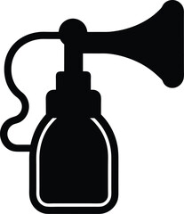 Breast Pump Silhouette Vector Art Illustration