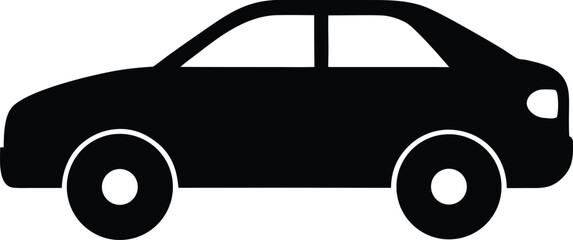 Children Ride On Toy Car silhouette vector art illustration