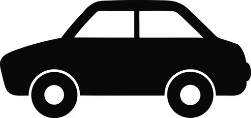 Miniature Toy Car silhouette vector art illustration