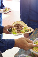 Grilled Meat Tacos at a work and friends gathering in Mexico.